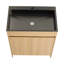 Armoire utilitaire autoportante pour meuble-lavabo 28 po avec évier en acier inoxydable et tuyau de vidange flexible, porte à fermeture en douceur 28 po