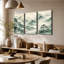 3 panneaux muraux, impression sur toile «Traditional Misty Mountain River»-1560475441