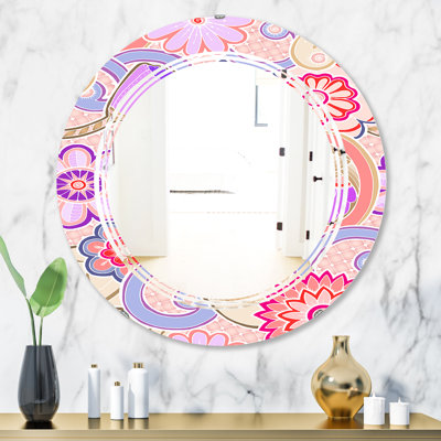 Triple C Floral Botanical XIII Cottage Americana Frameless Wall Mirror