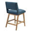 Tabouret Ink + ivy, siège rembourré de 4,75 po, repose-pieds de 6,5 po, capacité de charge de 300 lb, coussin de comptoir charmant en bois de pacane et bleu marine, pieds avec poids