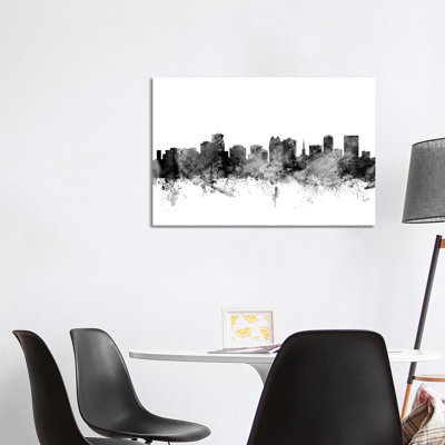 Orlando, Florida In Black & White by Michael Tompsett - Wrapped Canvas Gallery-Wrapped Canvas Giclée