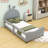 Wood Twin Upholstered Daybed with Headboard-284722737