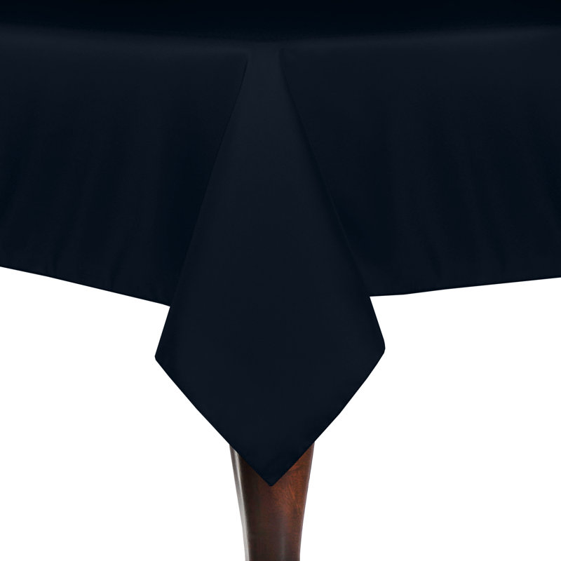 Rectangular Polyester Linen Tablecloth, Navy