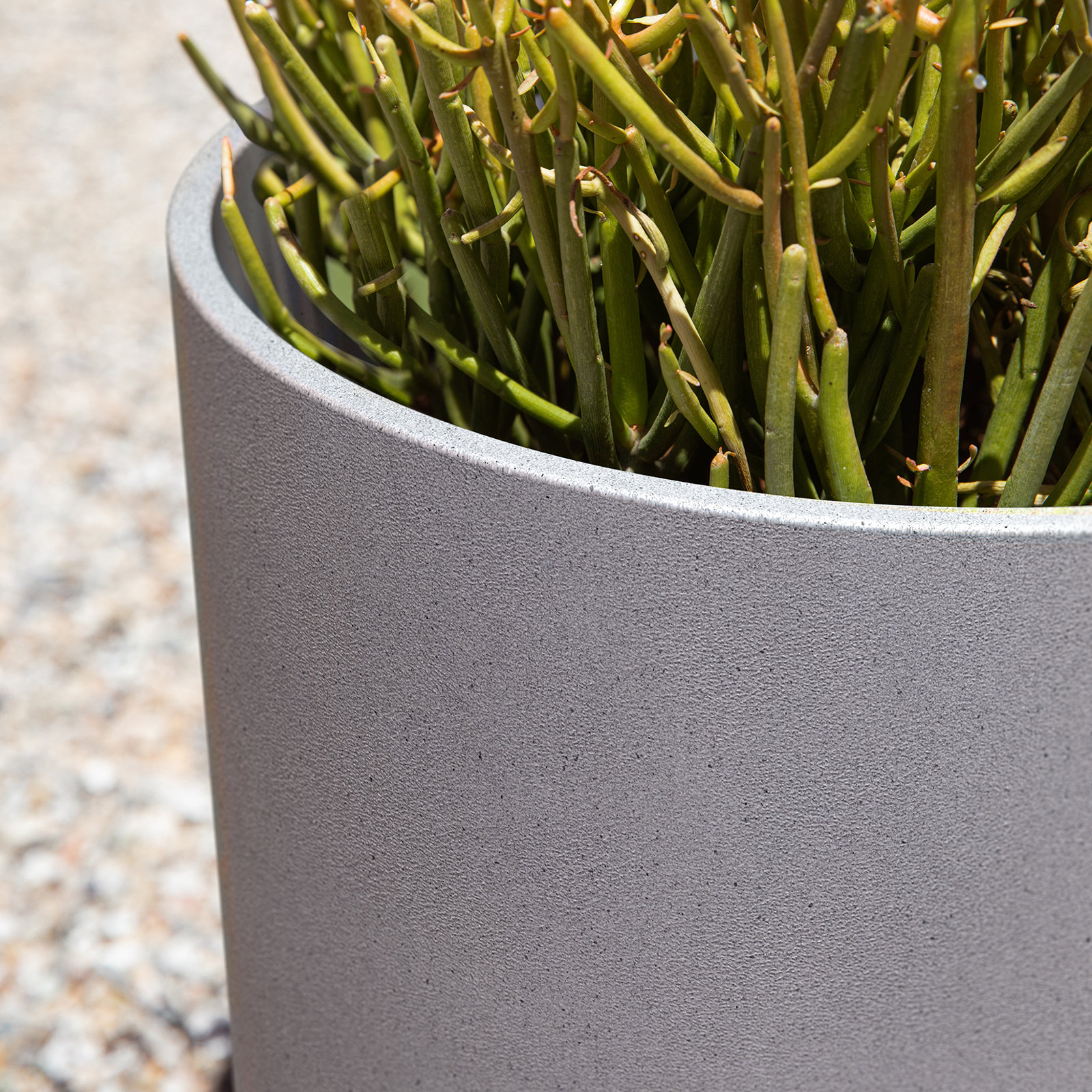 Mason Series Pot Planter, Gray, 2, 15.25" H x 15" W x 15" D