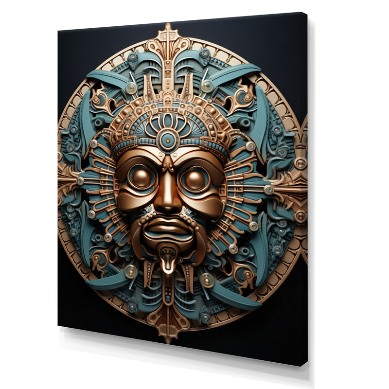 Native Force Mask II - reproduction sur toile, H 44 po x l 34 po x P 1,5 po, Toile tendue