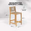 Tabouret de comptoir Luca Premium en corde - finition teck, gris clair, ensemble 2-1808107365