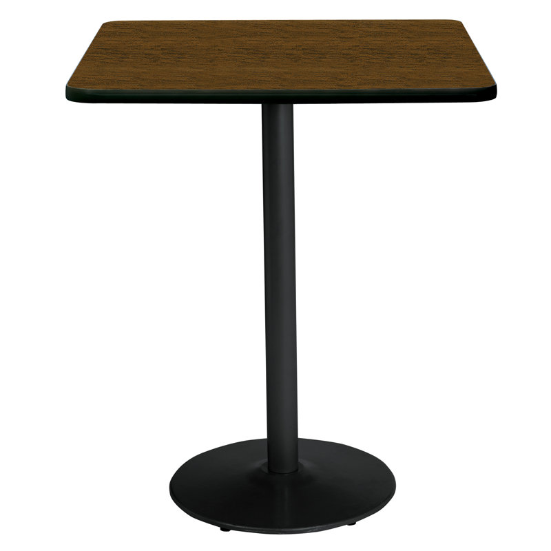 Mode Square Breakroom Dining Table, Black, Walnut, 42" H x 42" L x 42" W