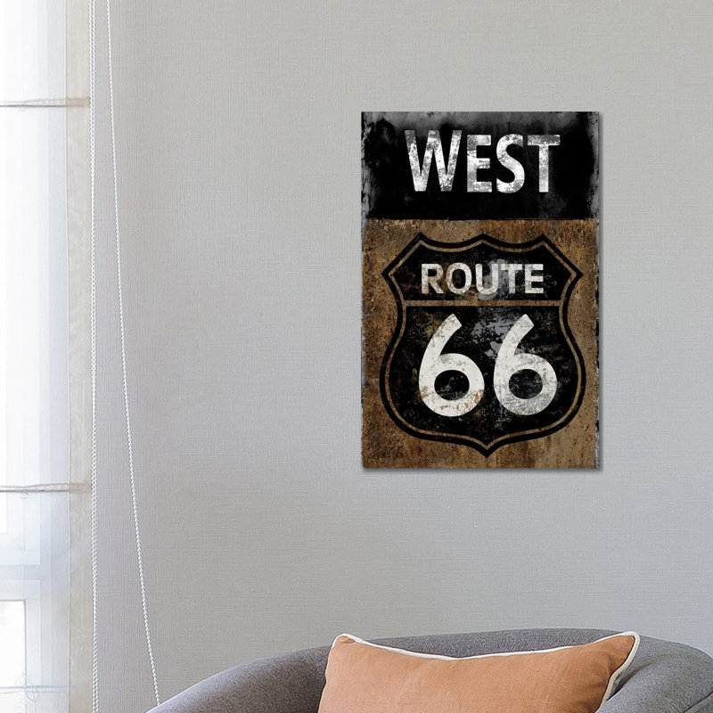 Route 66 West by Luke Wilson - Gallery-Wrapped Canvas Giclée on Canvas, Canvas, 66.04 cm H x 45.72 cm W x 1.91 cm D