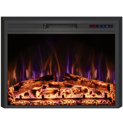 Electric Fireplace Inserts With Adjustable Flame Colors, Touch Screen & Remote, Recessed Wall Mounted, 750/1500w, Timer