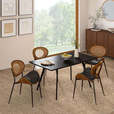 Ema Modern Faux Leather Dining Chair Set