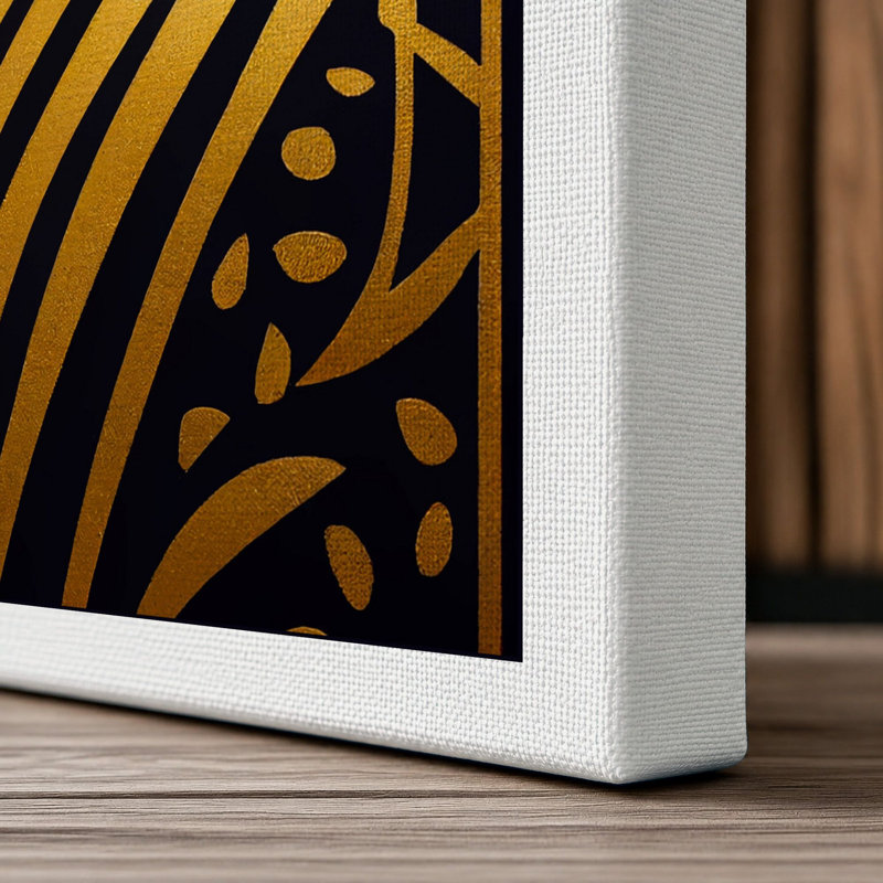 Leopard Heraldic Art Deco - Print, 24x16 - 61.0 x 40.6 cm, White Border
