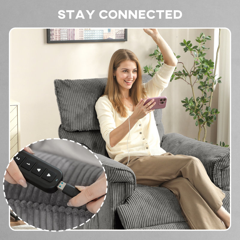 94cm Wide Standard Recliner, Brown