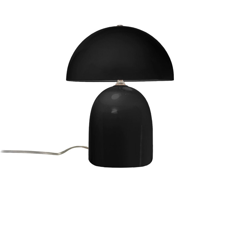 Lampe de table en céramique Percy, Noir brillant