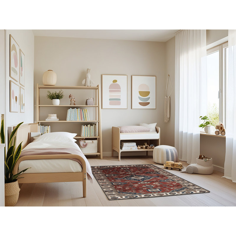 Tapis brun lavable à la machine, Rectangulaire 3 pi x 5 pi