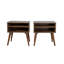 Lit tapissier avec 2 tables de chevet-948580198