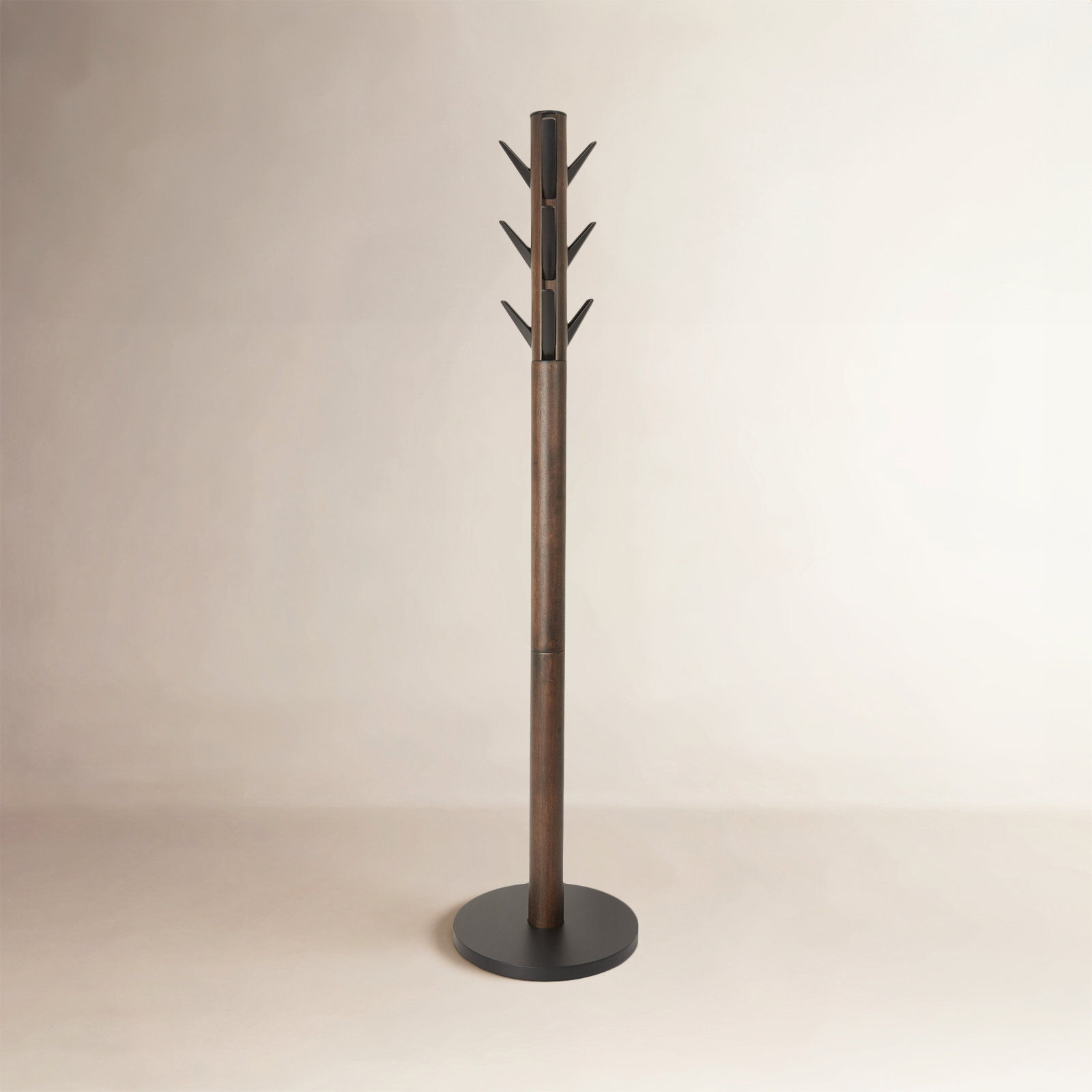 9 - Hook Freestanding Coat Rack, Brown