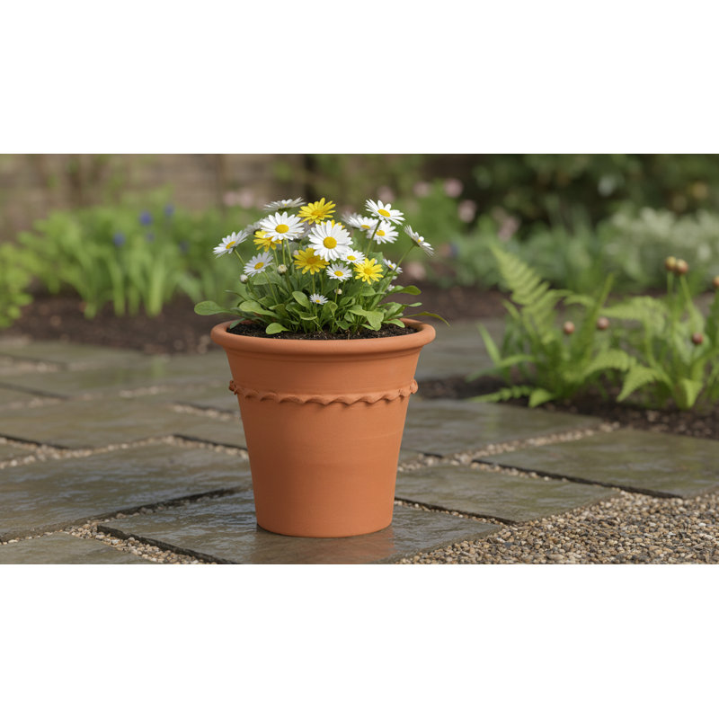 Kitchen Planter Pie Crust, 30" H x 33" W x 33" D