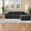 Canapé modulaire à compression en velours côtelé 104,3 po x 68,9 po