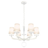 Emilea 6 - Light Glass Chandelier