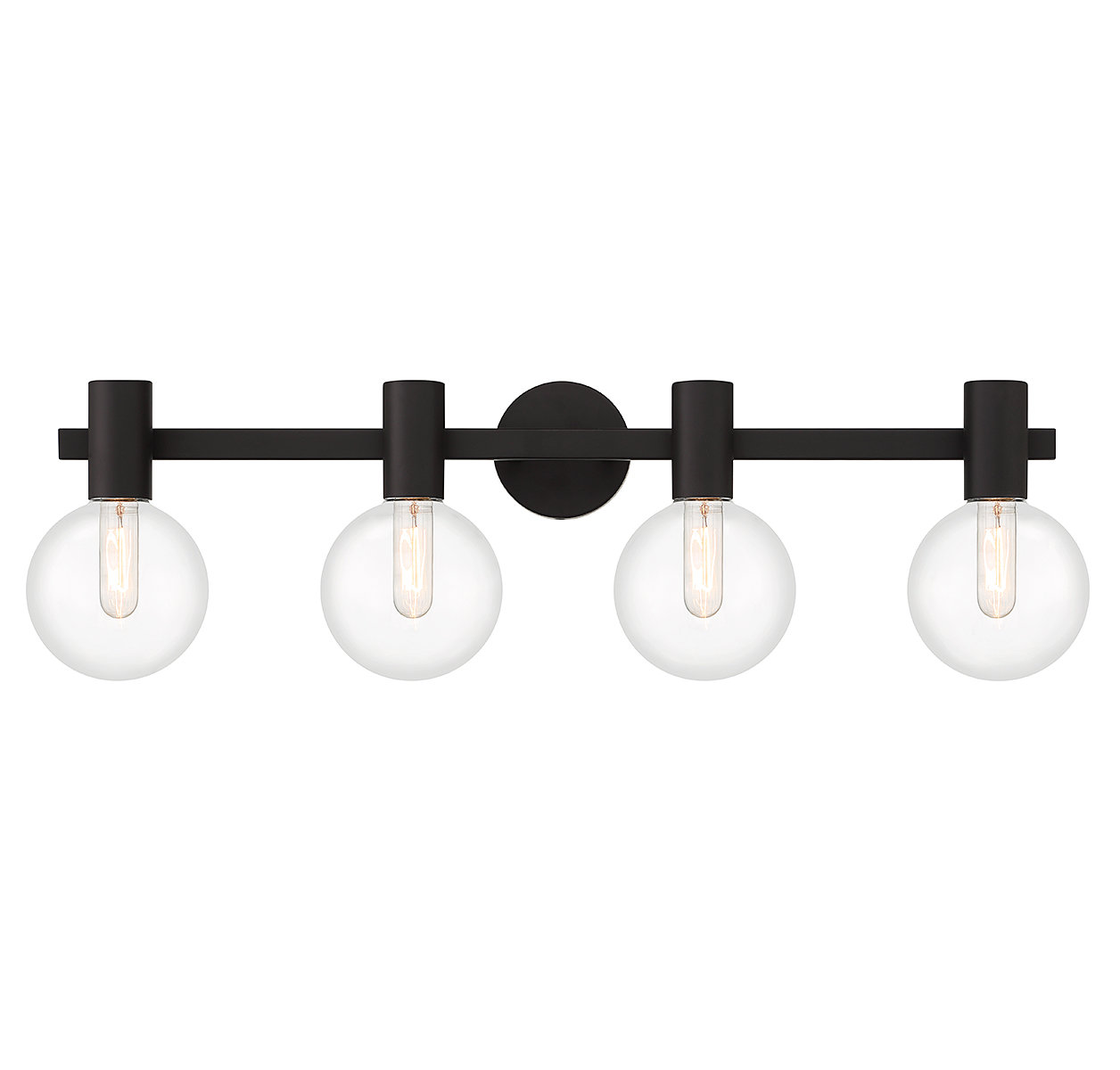 Ryenne 4-Light Bath Sconce, Matte Black, 10" H x 34" W x 34" D, 4 Lights