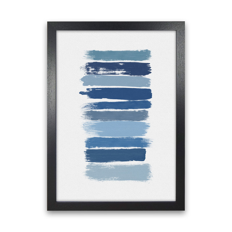 Ombre Blue by Orara - Print, Black Framed, 84cm H x 59.4cm W x 3cm D