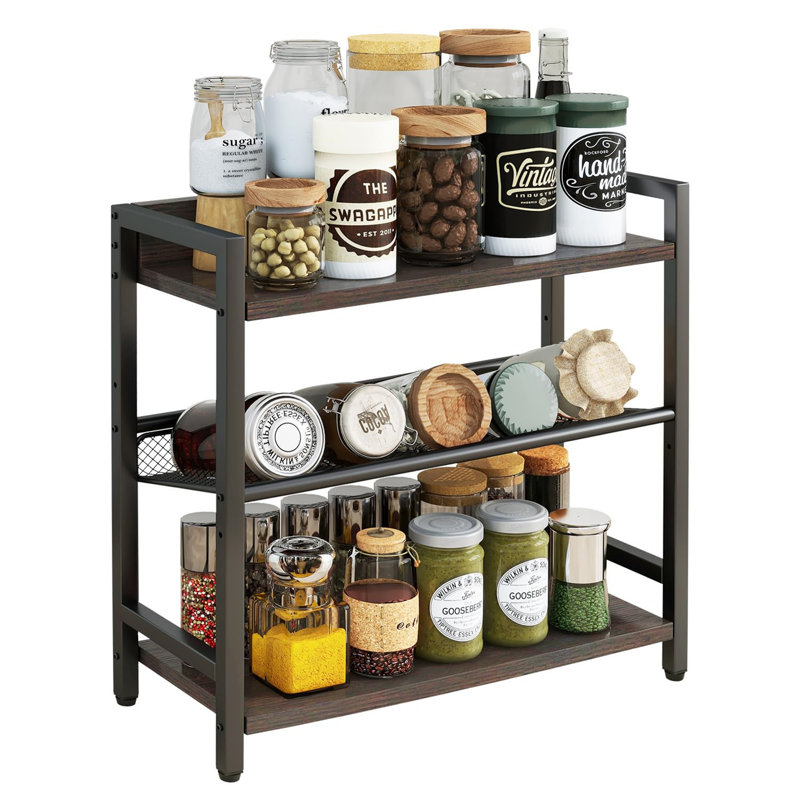 Stainless Steel Spice Rack, Brown
