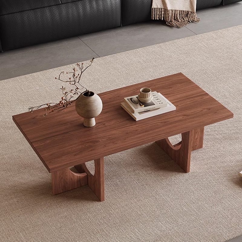 Table basse de style noyer Wabi-sabi