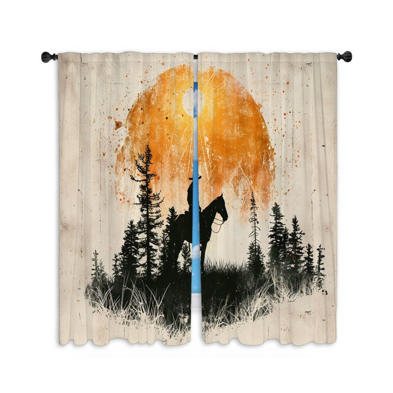 Paire de rideaux obscurcissant en polyester Efrian, L 20 po x L 84 po