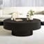 Elegant Fluted Coffee Table with Thick Top, Sturdy Base, Easy Assembly-2098312853