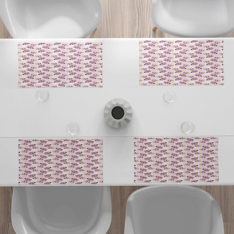 Polyester Floral Rectangle Placemat