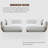White Lint Modular Sofa cushion Loveseat