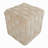 Square 16" Ottoman In Cream Velvet-913348040