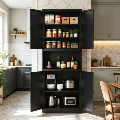 Étagères réglables en métal pour garde-manger