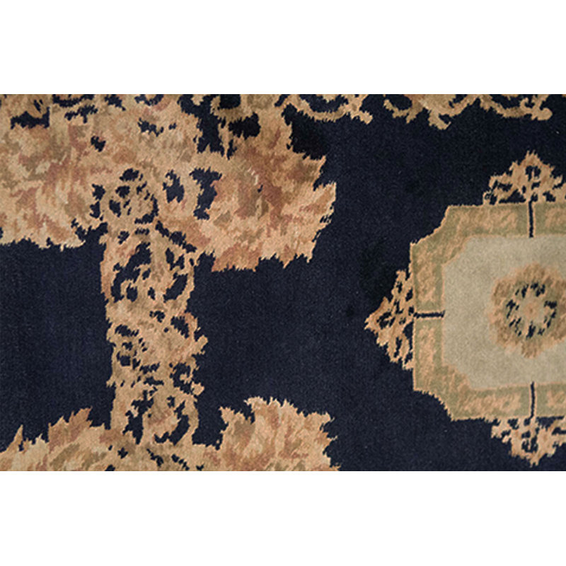 Hand-Knotted High-Quality Black Area Rug