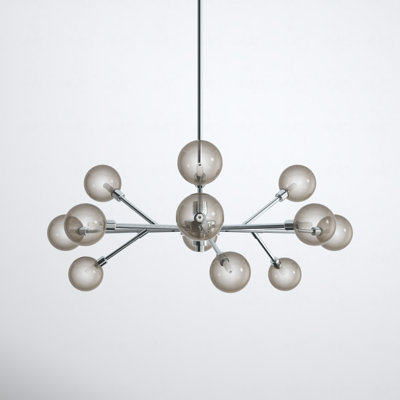 Nila 12 Light Metal Dimmable Sputnik Chandelier