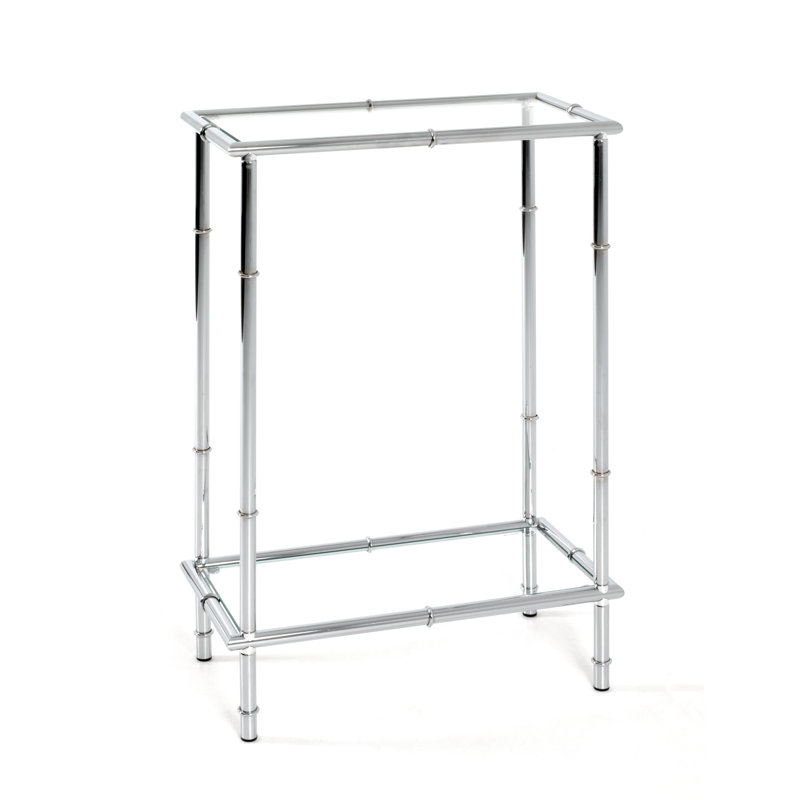 50cm Glass Top Console Table