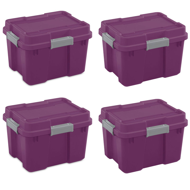 Plastic Box Set, 4, Purple