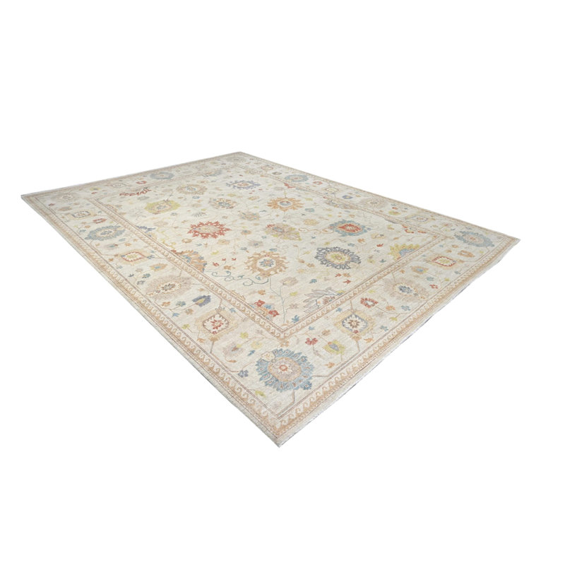 Transitional One-of-a-Kind Rectangle 9' X 11'11" Hand Knotted Area Rug
