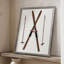 Reproduction encadrée de skis rétro - bois massif-499961685