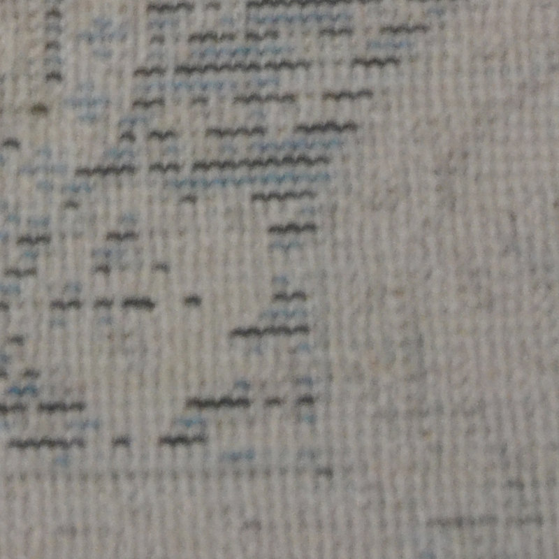 Tapis bleu / beige en polyester oriental tissé à la machine 2 pi x 3 pi 10 po, Rectangle 1 pi 8 po x 2 pi 10 po