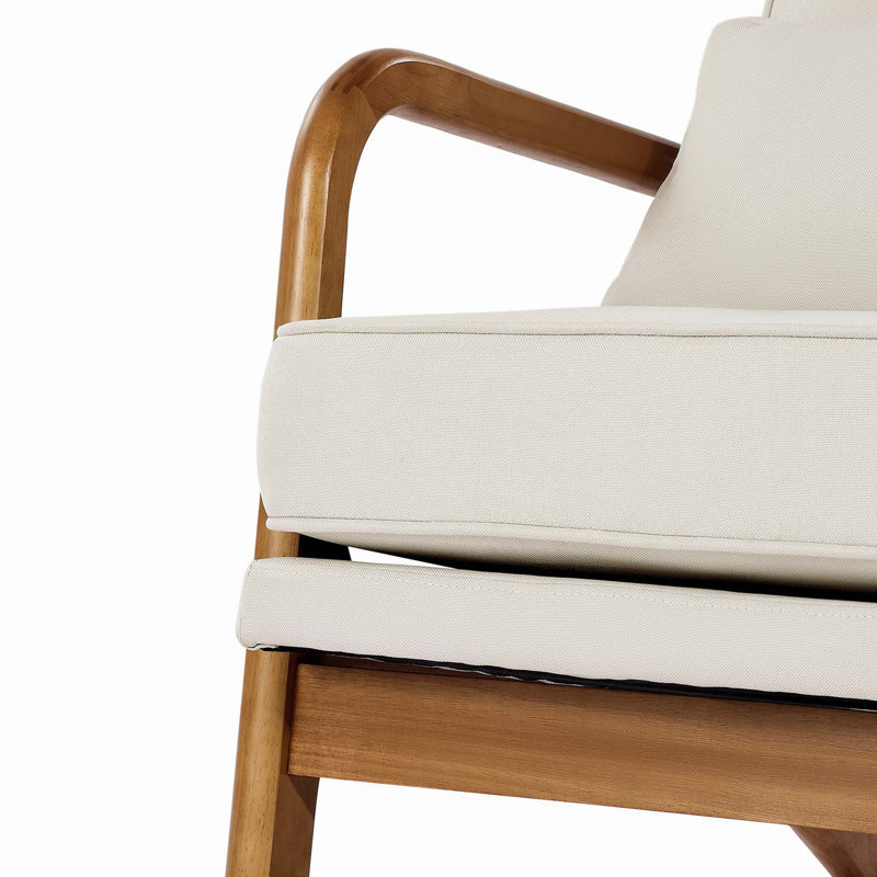 Fauteuil d'appoint rembourré Mid-Century