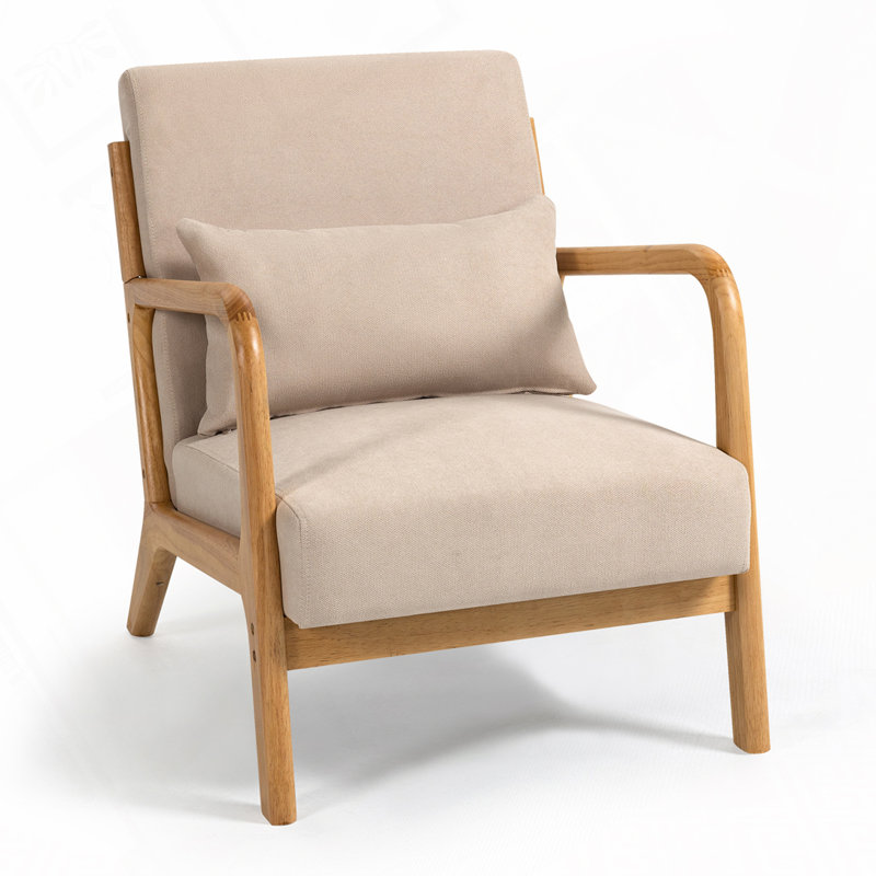 Solid Wood Frame Armchair