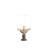 18" In Stag Elk Deer Bust Rustic Gray Polyresin Table Lamp