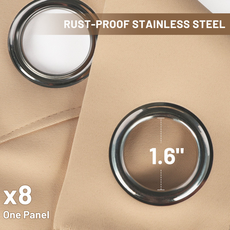 Rideaux d'extérieur imperméables Flannelette, L 54 po x L 100 po