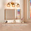 3-Light Bathroom Dimmable Vanity Light，Broken glass design