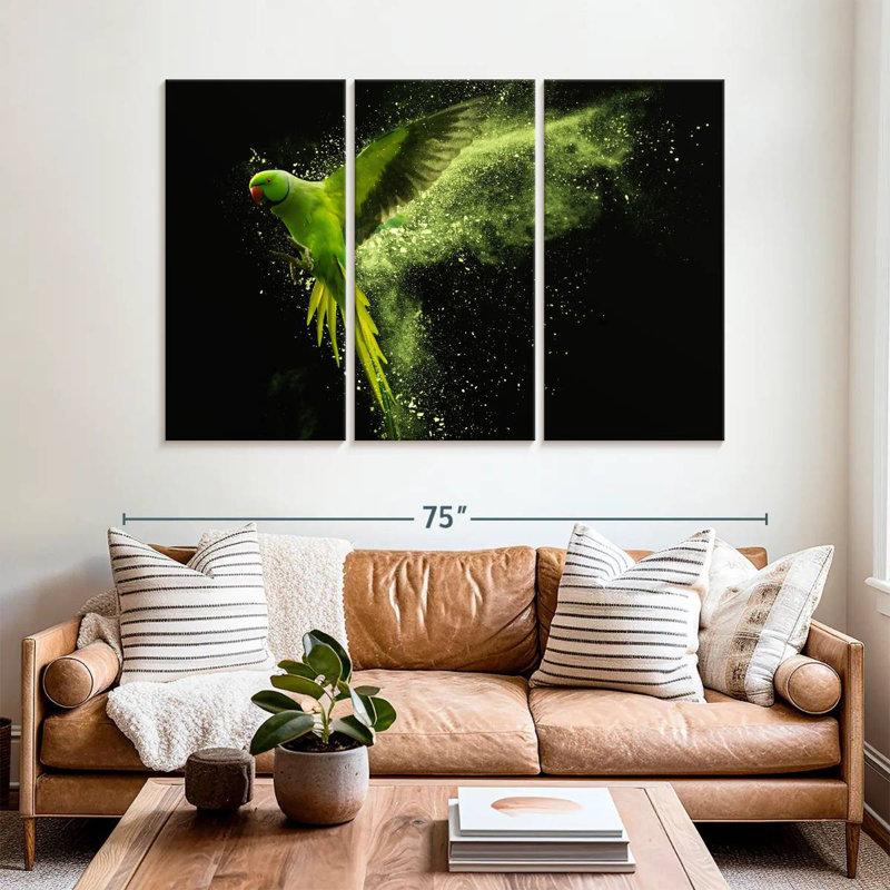 Brampt Alexandrine Parakeet, 42" H x 65" W