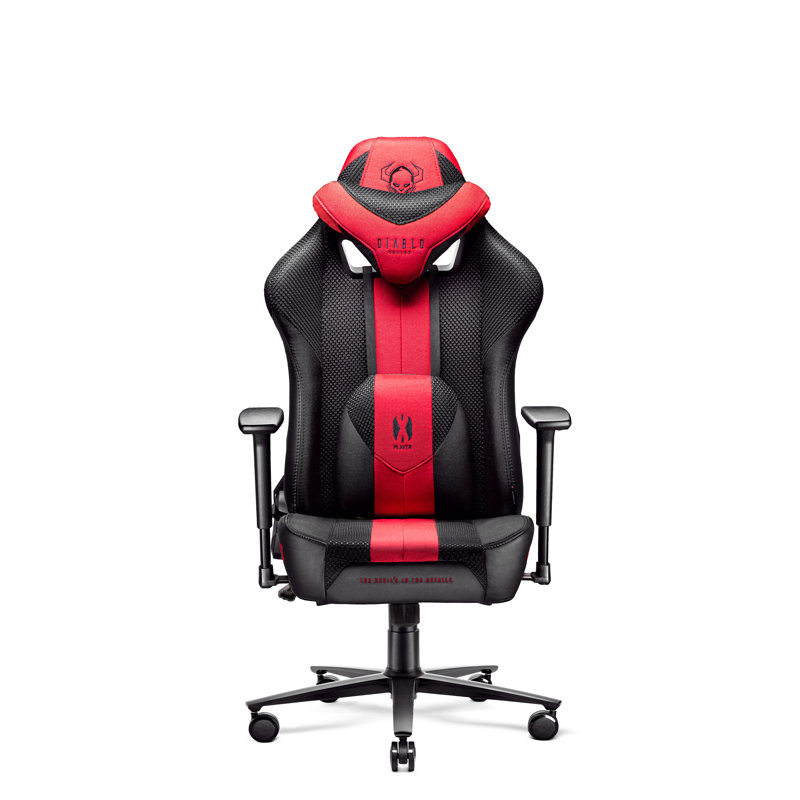 DIABLO CHAIRS Red/Black Executive Chair with Wheels