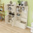 Multifunctional Hall Cabinet with Storage & Hooks, 2-in-1 Left-Right Combination Design-881270361