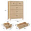 Commode 5 tiroirs pour chambre à coucher, grande commode moderne avec tiroirs de rangement-361094506