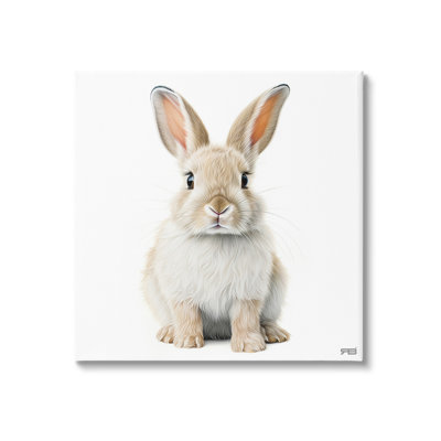 "Minimal Bunny" sur toile blanche par RB